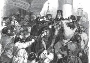 Charles Michel Geoffroy: The plague riot of 1771 – The murder of Archbishop Ambrosius (1845)